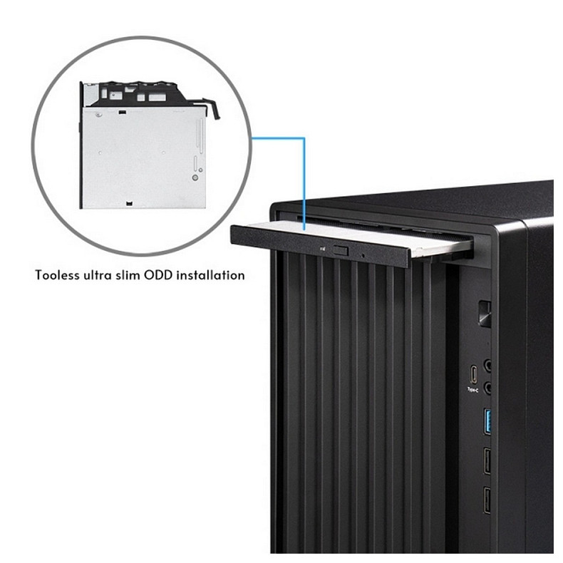 Корпус Chieftec uni bs-20b-op, без БЖ, mATX, black