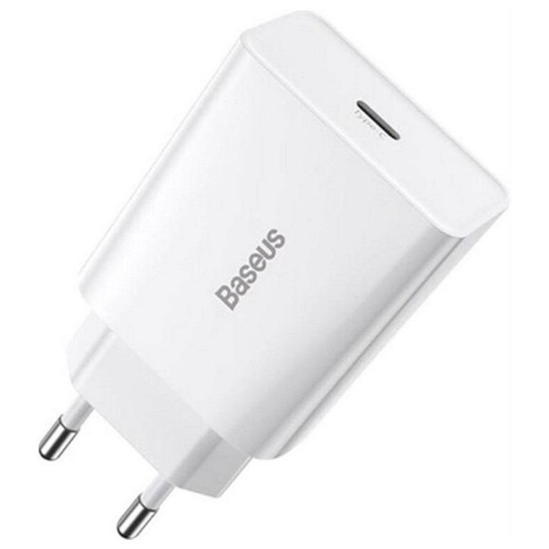 Сетевое зарядное устройство Baseus (1USB-C 3A) 20W White (CCFS-SN02)