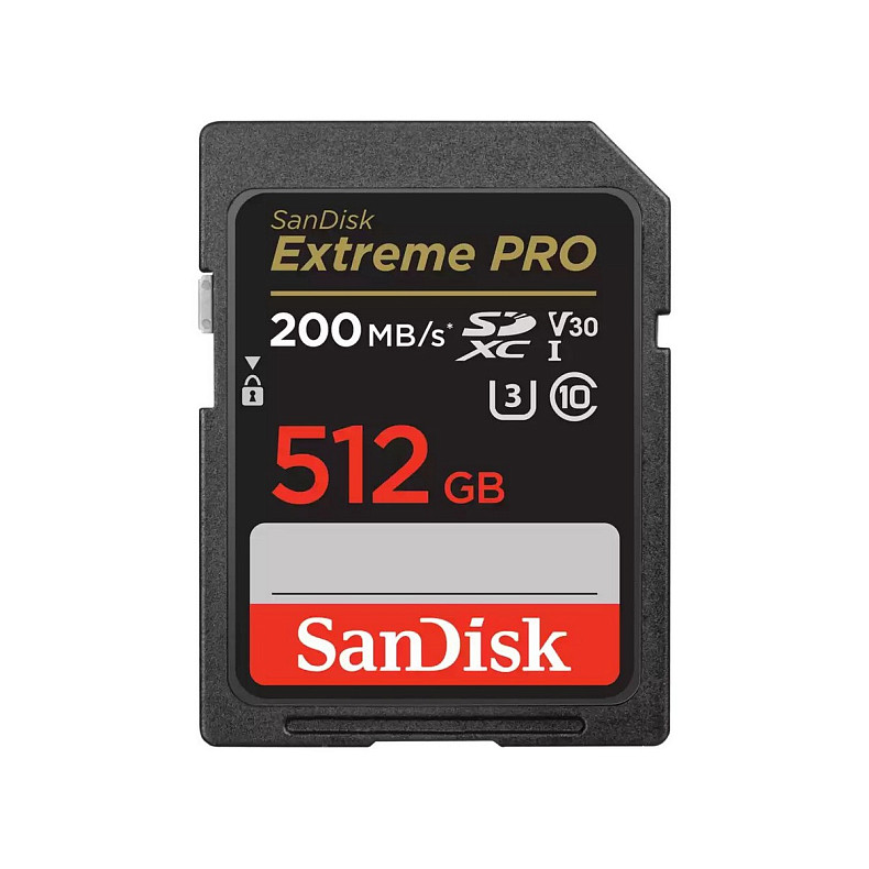 Карта памяти SanDisk 512 GB SDXC UHS-I U3 V30 Extreme PRO (SDSDXXD-512G-GN4IN)