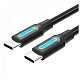 Кабель Vention USB Type-C - USB Type-C TPE Round PD 60W, 3A, 1m, Black (COSBF)