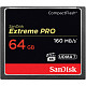Карта пам'яті SanDisk 64GB CF Extreme Pro R160/W150MB/s