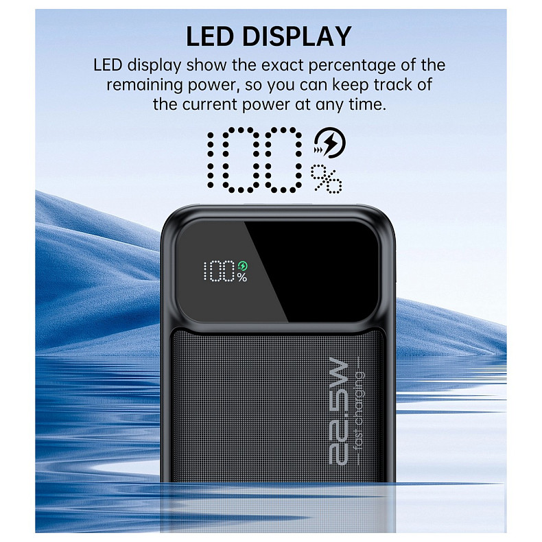 Универсальная мобильная батарея Choetech B729 20000mAh Black (B729-BK)