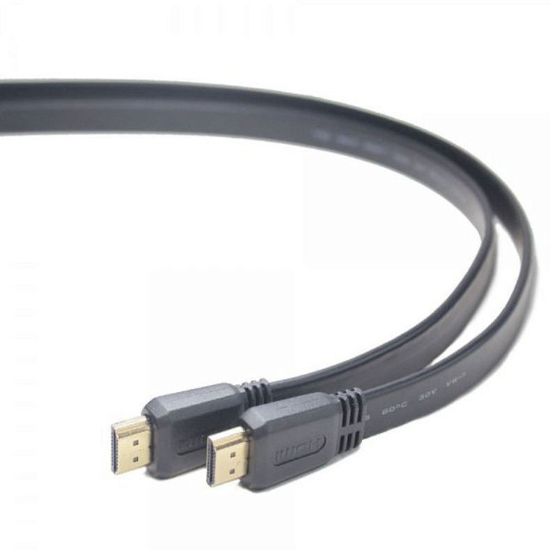 Кабель HDMI V.2.0, 4К 60 Гц, плоский, с позолоченными коннекторами, 3 м