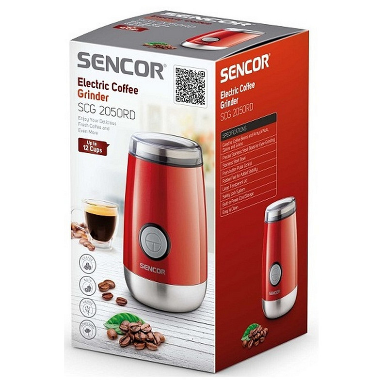 Кофемолка Sencor SCG 2050RD