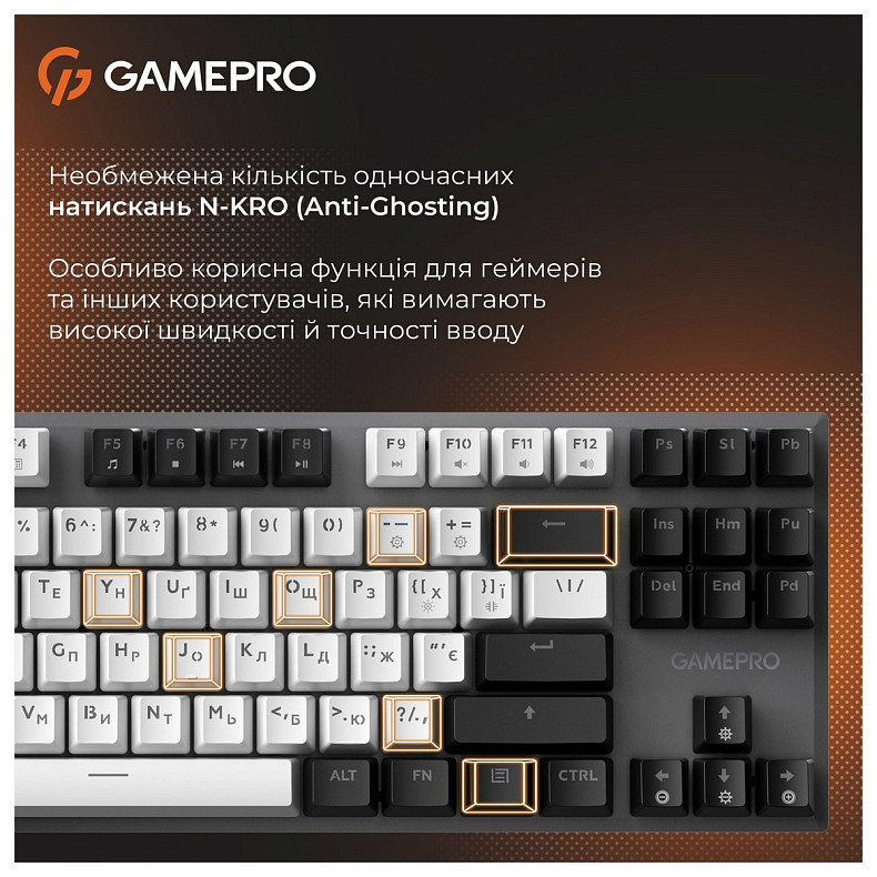 Клавиатура GamePro Genesis Joker Pro MK124G Pro Gray