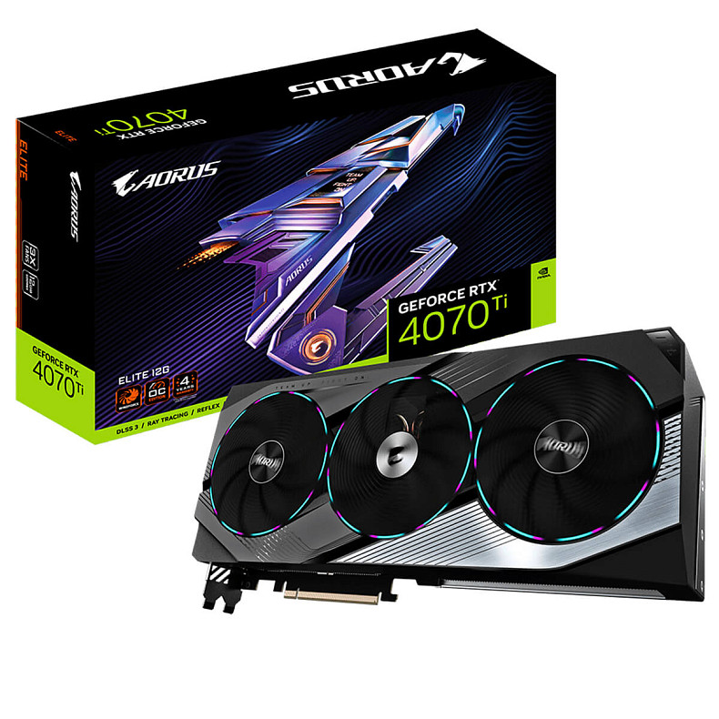 Відеокарта Gigabyte GeForce RTX 4070 Ti 12GB GDDR6X Aorus Elite (GV-N407TAORUS E-12GD)