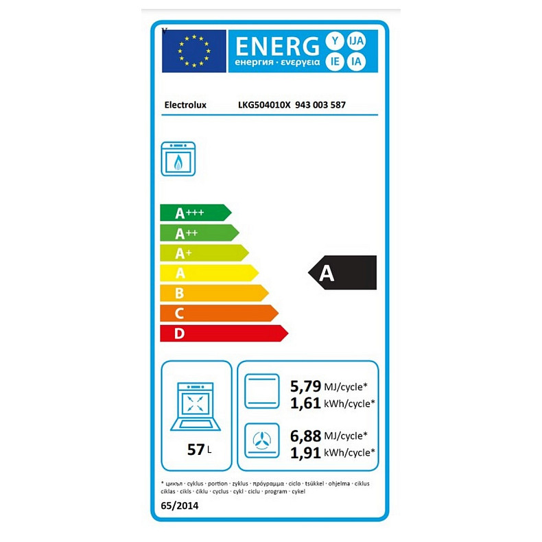Плита Electrolux LKG504010X