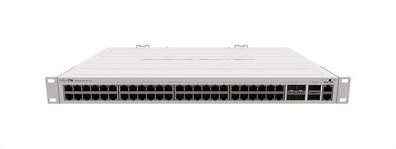 Комутатор MikroTik CRS354-48P-4S + 2Q + RM (48xGE PoE +, 4xSFP +, 2xQSFP +, 750W max, L3)