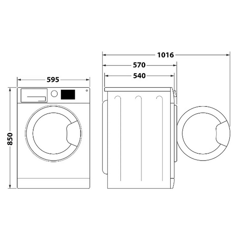 Прально-сушильна машина WHIRLPOOL FFWDB 864349 BV UA