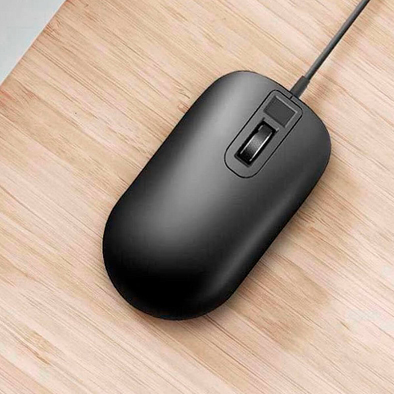 Мышь со сканером отпечатка Xiaomi Jessis J1 Fingerprint Identification Mouse USB Black
