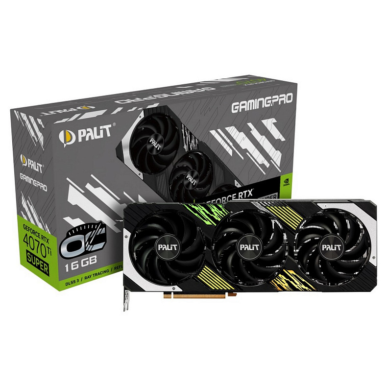 Відеокарта GF RTX 4070 Ti Super 16GB GDDR6X GamingPro OC Palit (NED47TSH19T2-1043A)