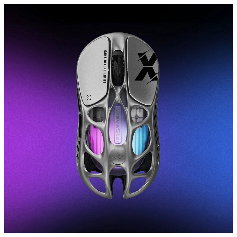 Миша GravaStar Mercury X, BT/WL/USB-A, RGB, сірий
