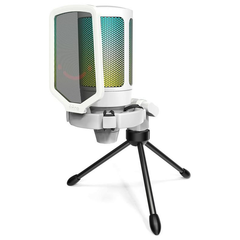 Микрофон Fifine RGB AmpliGame A6VW White