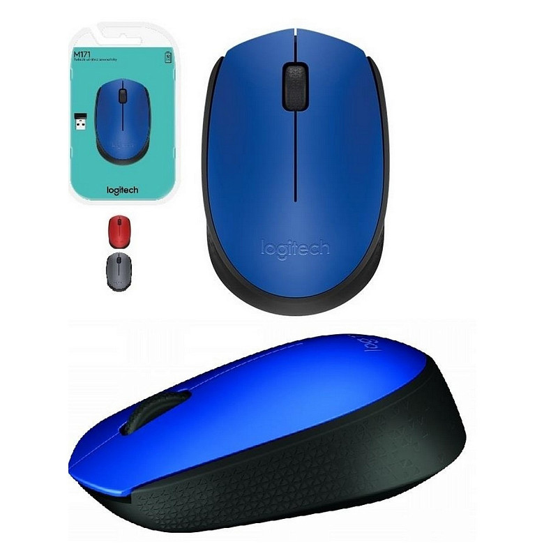 Мишка Logitech M171 (910-004640) Blue/Black USB