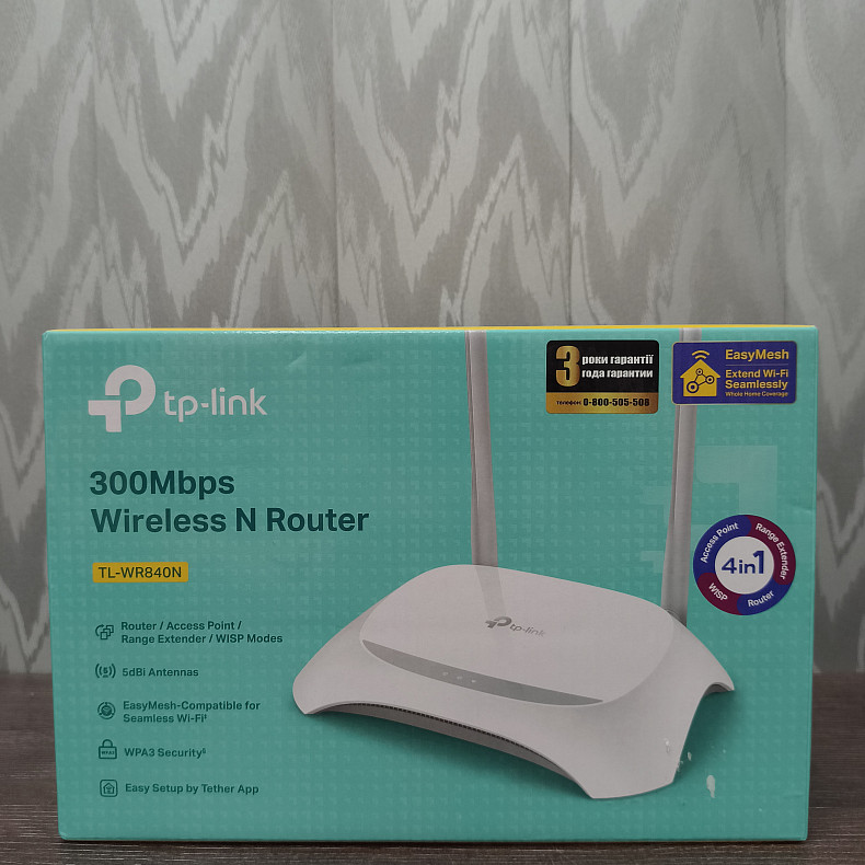 Роутер TP-Link TL-WR840N v2 (N300, 1*Wan, 4*Lan, IPTV Мulticast, 2 антени) - Уцінка