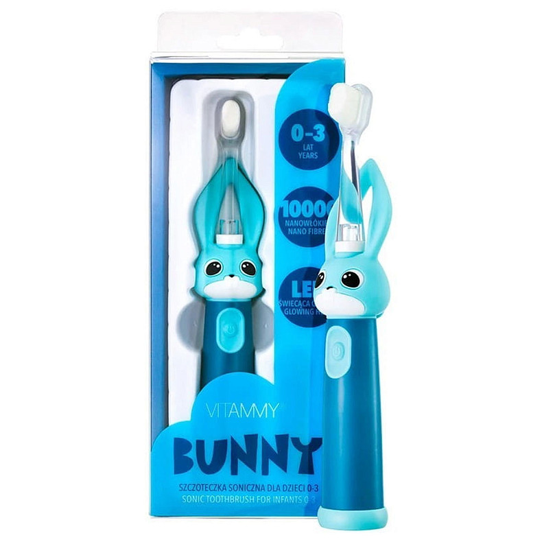 Электрическая зубная щетка Vitammy Bunny Blue (от 0-3 лет)