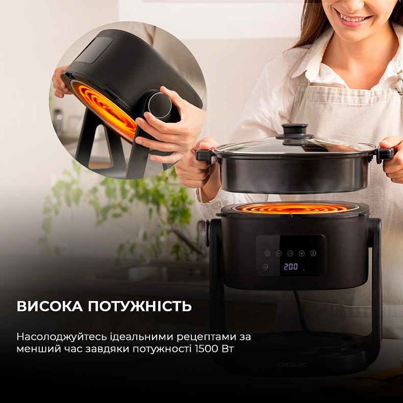 Мультипечь (аэрогриль-фритюрница) CECOTEC Cecofry Flip&Grill 4500
