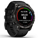 Спортивний годинник GARMIN Fenix 7 Pro Sapphire Solar Carbon Gray DLC Titanium with Black Silicone