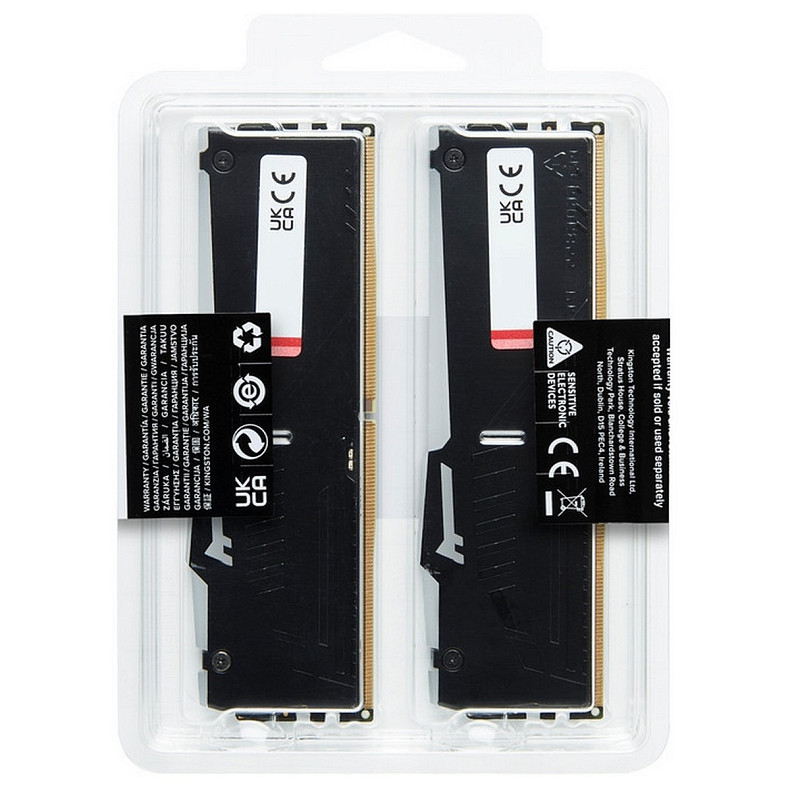 ОЗП Kingston Fury Beast RGB Black 2x32GB 5200 DDR5 (KF552C40BBAK2-64)