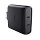 Зарядное устройство Trust Maxo 100Вт, GaN, 2xUSB-C, PD/PPS, черный