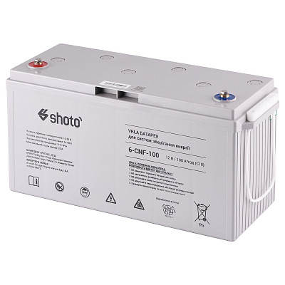 Аккумуляторная батарея SHOTO 6CNF, 12V, 100Ah, GEL-CARBON