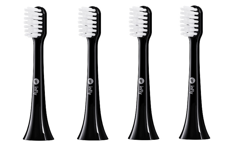 Набір змінних щіток-насадок Xiaomi inFly Toothbrush Head for PT02 Black (4 насадки)