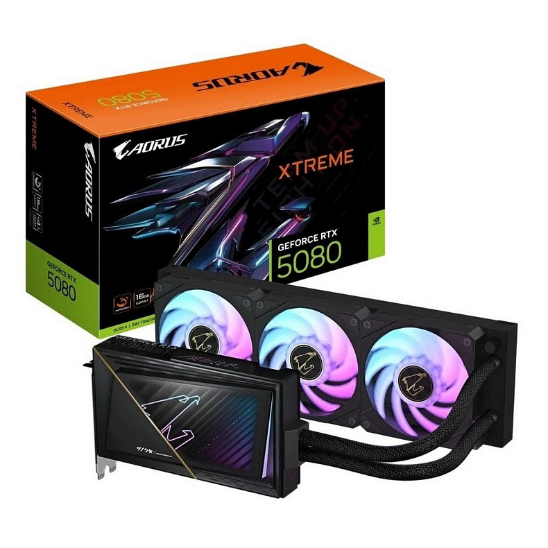 Видеокарта Gigabyte Aorus Xtreme Waterforce RTX 5080 16GB GDDR7 (GV-N5080AORUSX W-16GD)