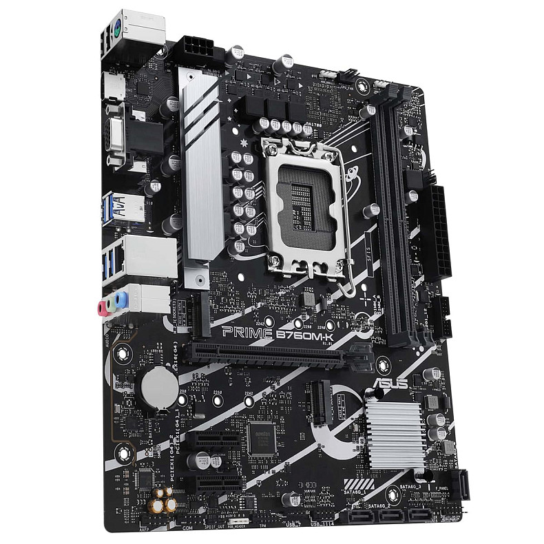 Материнcька плата ASUS PRIME B760M-K s1700 B760 2xDDR5 M.2 HDMI D-Sub mATX (90MB1FI0-M1EAY0)