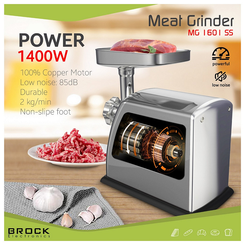 М'ясорубка BROCK  MG 1601 SS