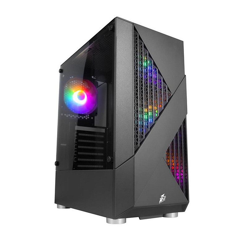 Корпус 1stPlayer F3-A-BK-4F1 Black без БП