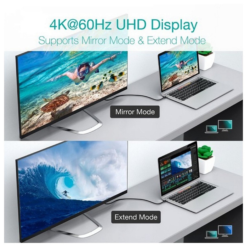 Кабель USB 3.1 Gen2 Type-C M-M, 2.0 м, (100W,4K60Hz) оплетка, черный Choetech