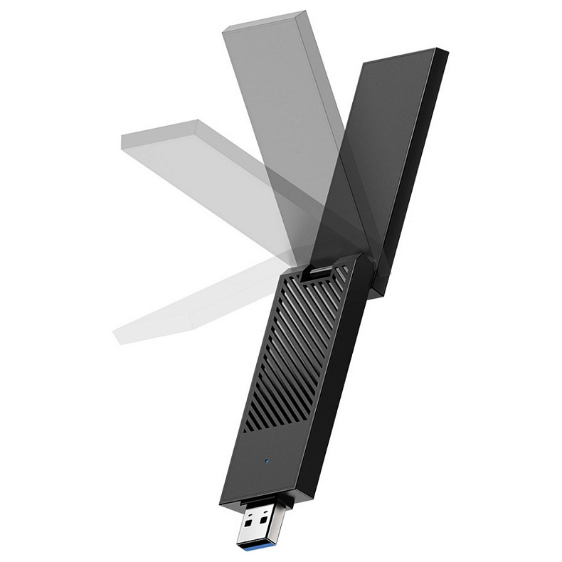 WiFi адаптер Cudy WU5400, AX5400 Tri-Band Wi-Fi 6/6E USB 3.0 Adapter, 802.11ax/ac/a/b/g/n, 2402Mbp