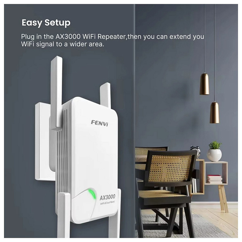 Точка доступу Fenvi F-AX3000R Wi-Fi Repeater Dual Band 2.4/5Ghz Signal Booster