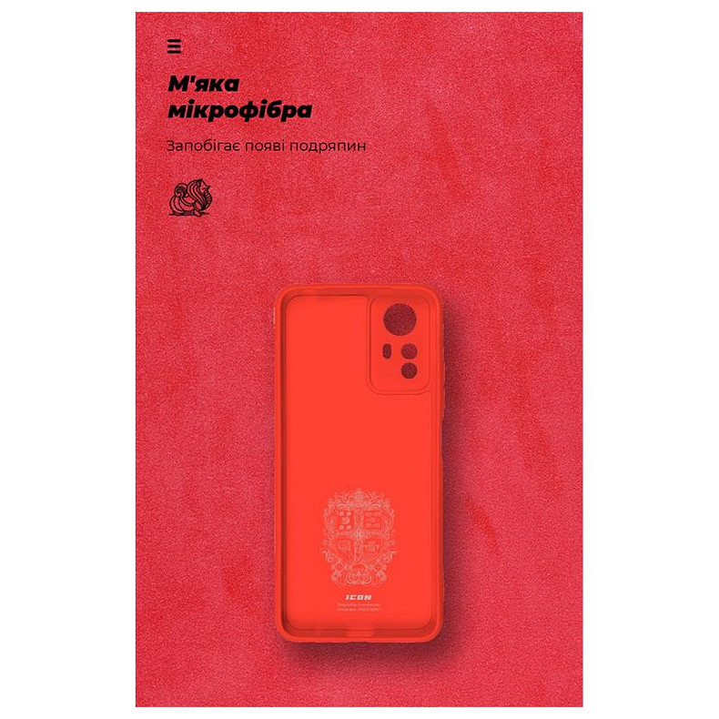 Чехол-накладка Armorstandart Icon для Xiaomi Redmi Note 12S 4G Camera cover Red (ARM67506)