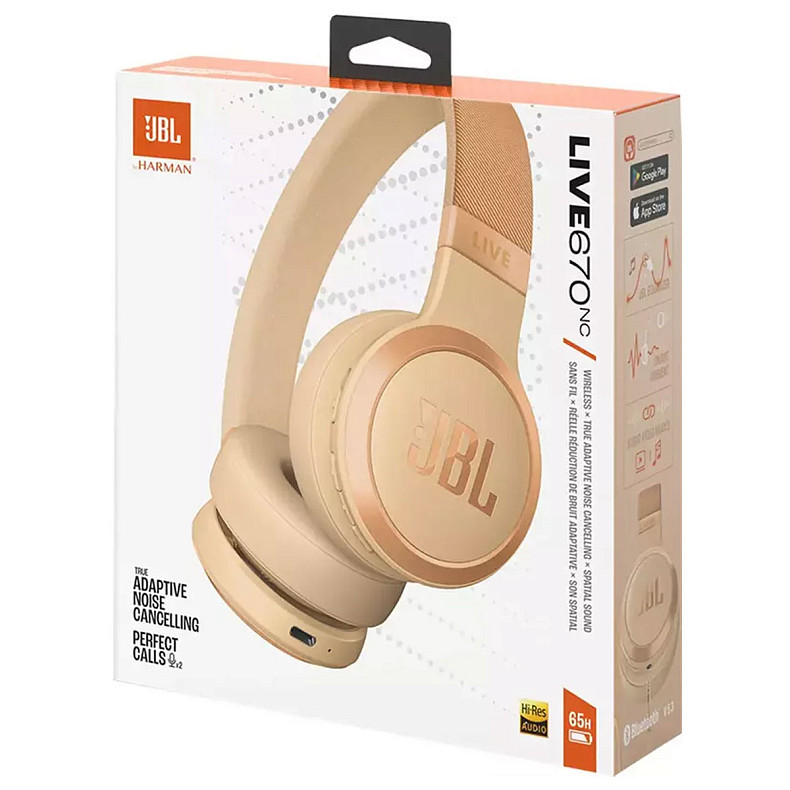 Наушники JBL LIVE 670NC (Sandstone) JBLLIVE670NCSAT
