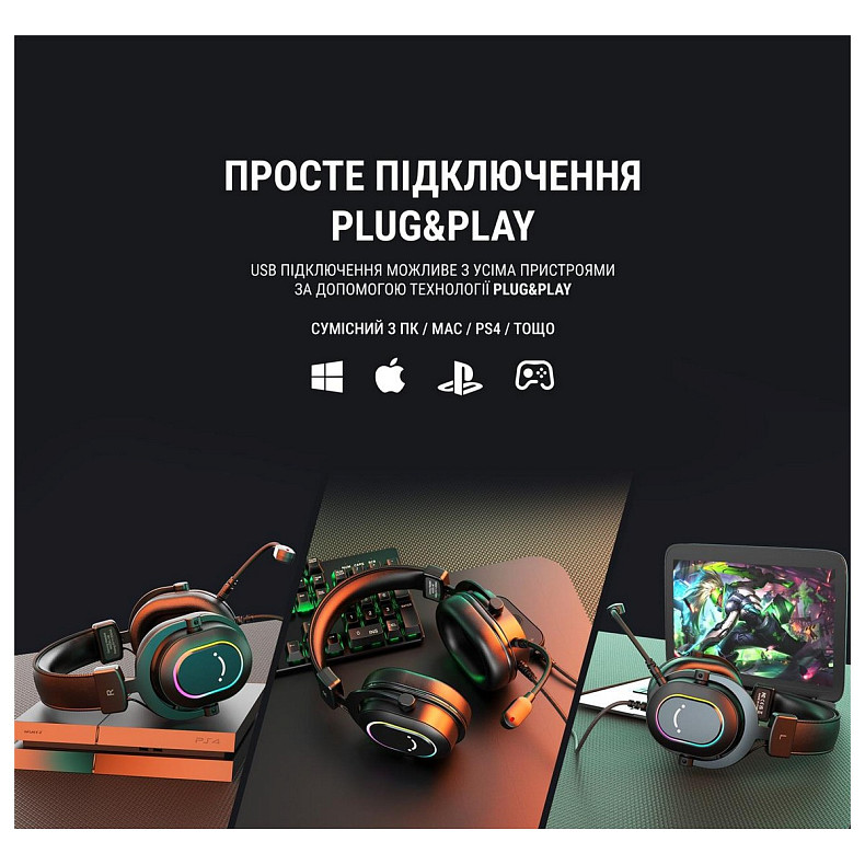 Гарнітура Fifine RGB H6 Black