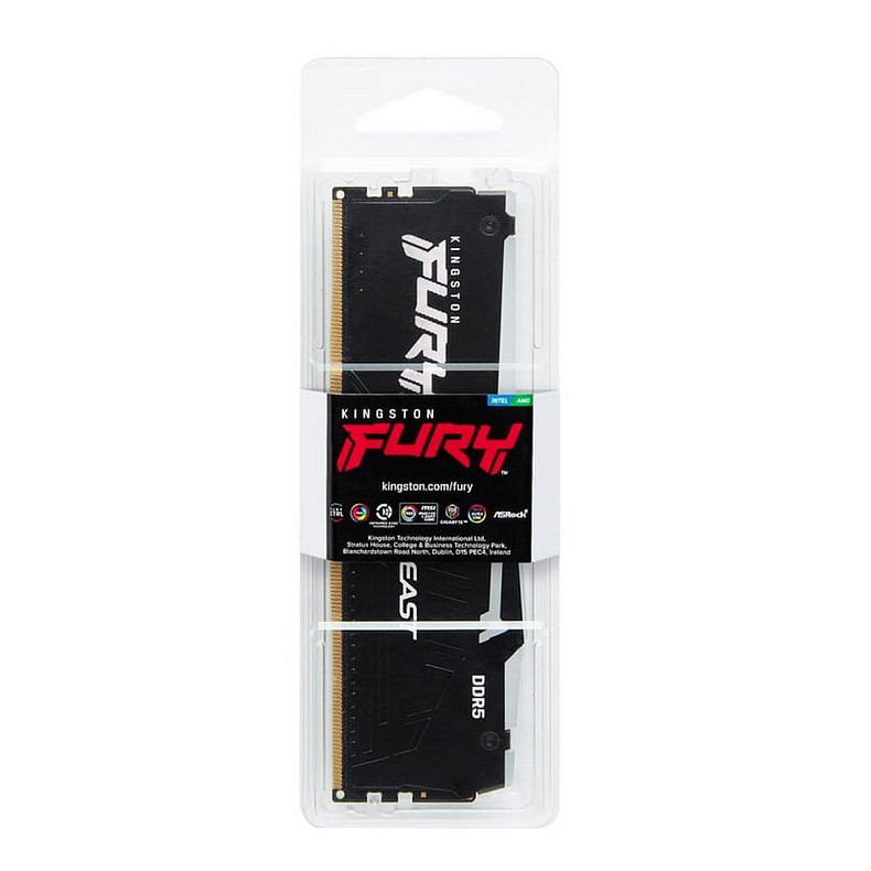 ОЗП Kingston Fury Beast DDR5 64GB 2x32GB 5600 RGB Black (KF556C36BBE2AK2-64)