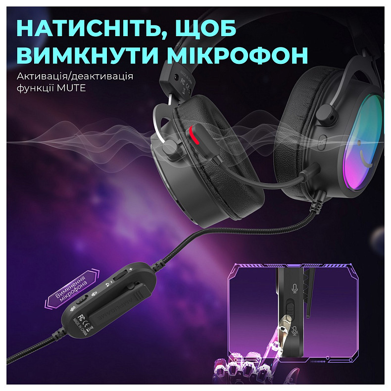 Гарнітура Fifine H16 7.1 Black RGB