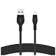 Кабель Belkin USB-A - Lightning плетений, силіконовий, з ремінцем на магніті, 1м, Black