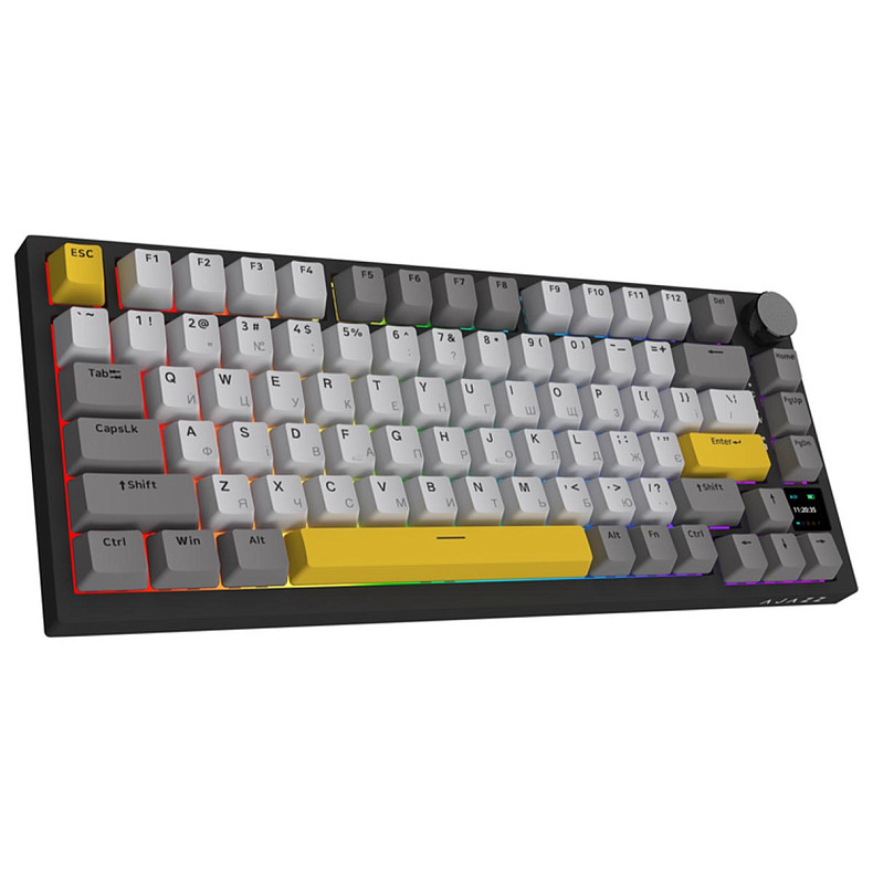 Клавиатура Ajazz AK820 PRO 75% Flying Fish Switch Black RGB (AK820PRO-FF-BGY)