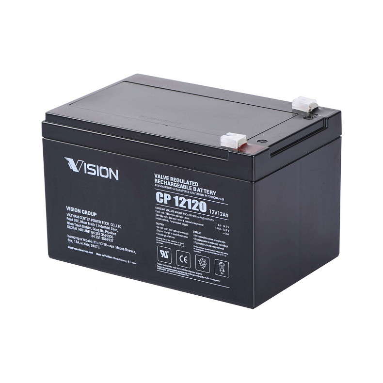 Акумуляторна батарея Vision CP, 12V, 12Ah, AGM