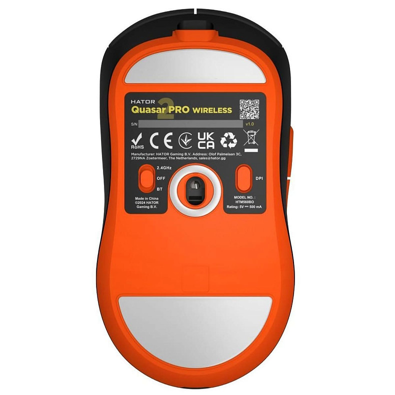 Миша HATOR Quasar 2 PRO wireless (HTM560BO) black/orange