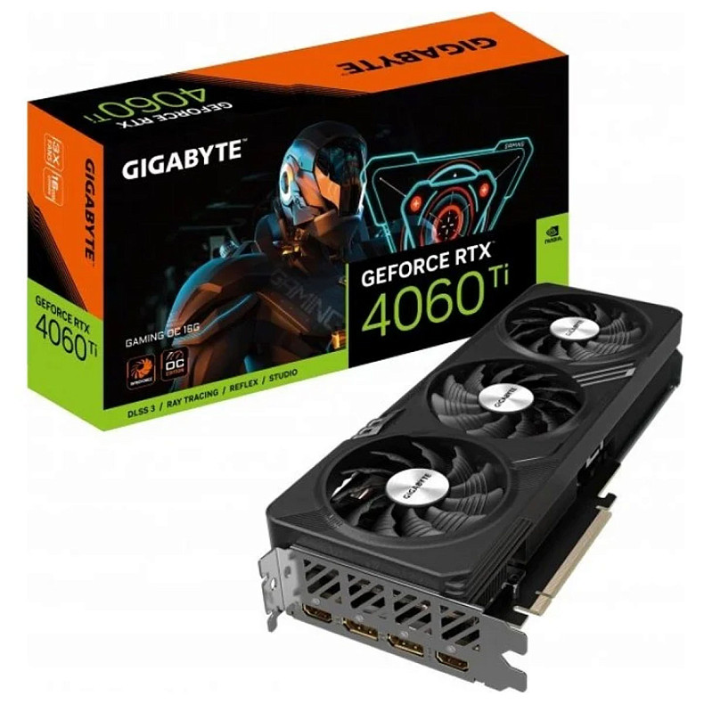 Видеокарта GIGABYTE GeForce RTX 4060 Ti 16GB GDDR6 GAMING OC (GV-N406TGAMING_OC-16GD)