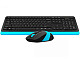 Комплект (Клавіатура, Миша) бездротовий A4Tech FG1010 Black/Blue USB