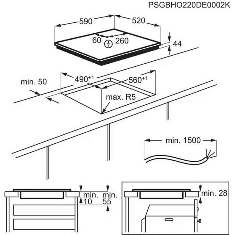Варильна поверхня індукційна Electrolux EIV63443CT