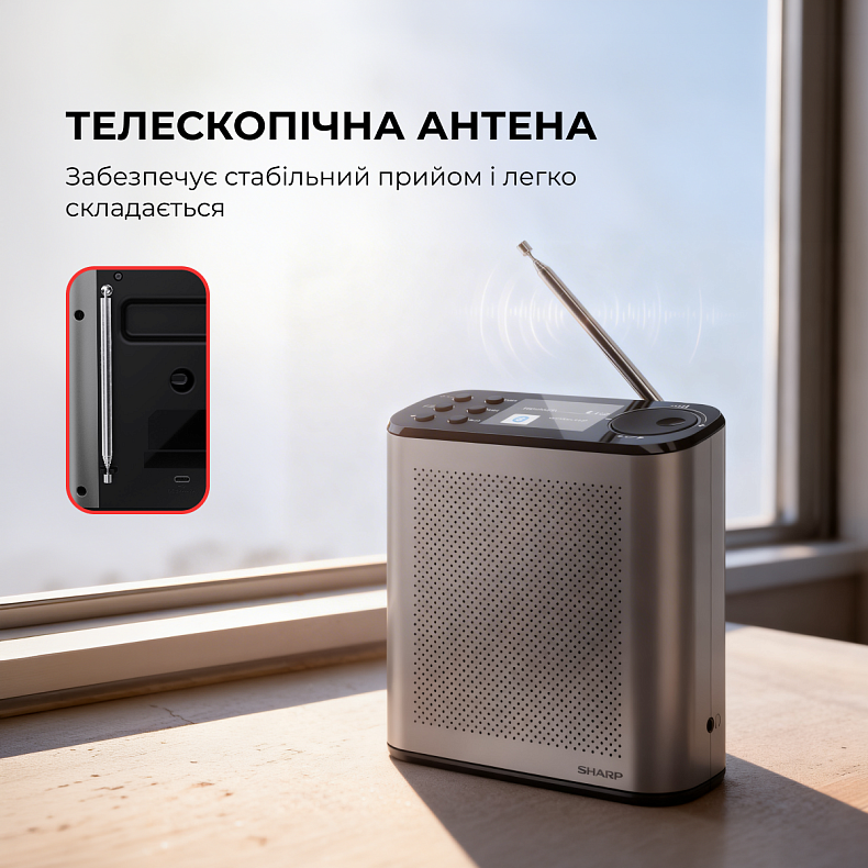 Радіоприймач Sharp DR-P530 Grey