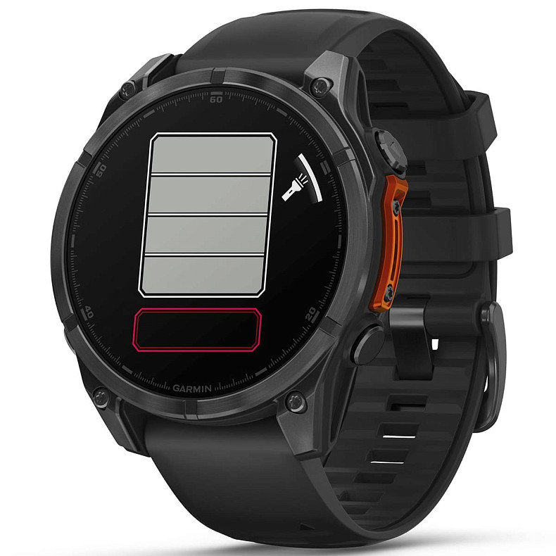Спортивные часы GARMIN Fenix 8 47mm AMOLED Slate Grey with Black Silicone Band