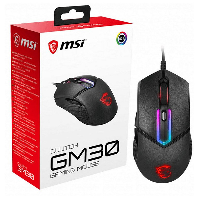 Мышка MSI Clutch GM30 Black GAMING Mouse