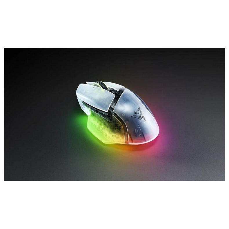 Миша Razer Basilisk V3 Pro 35K, RGB, USB-A/WL/BT, Phantom White Ed.