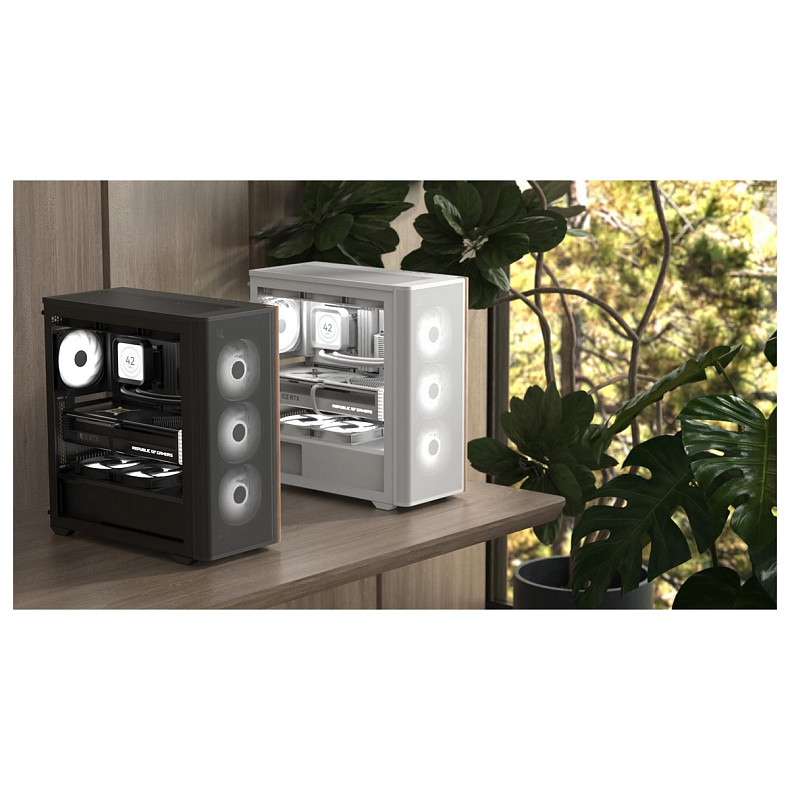 Корпус AeroCool D501A-G-BK-v2 (ACCM-DS01043.11) Black без БП